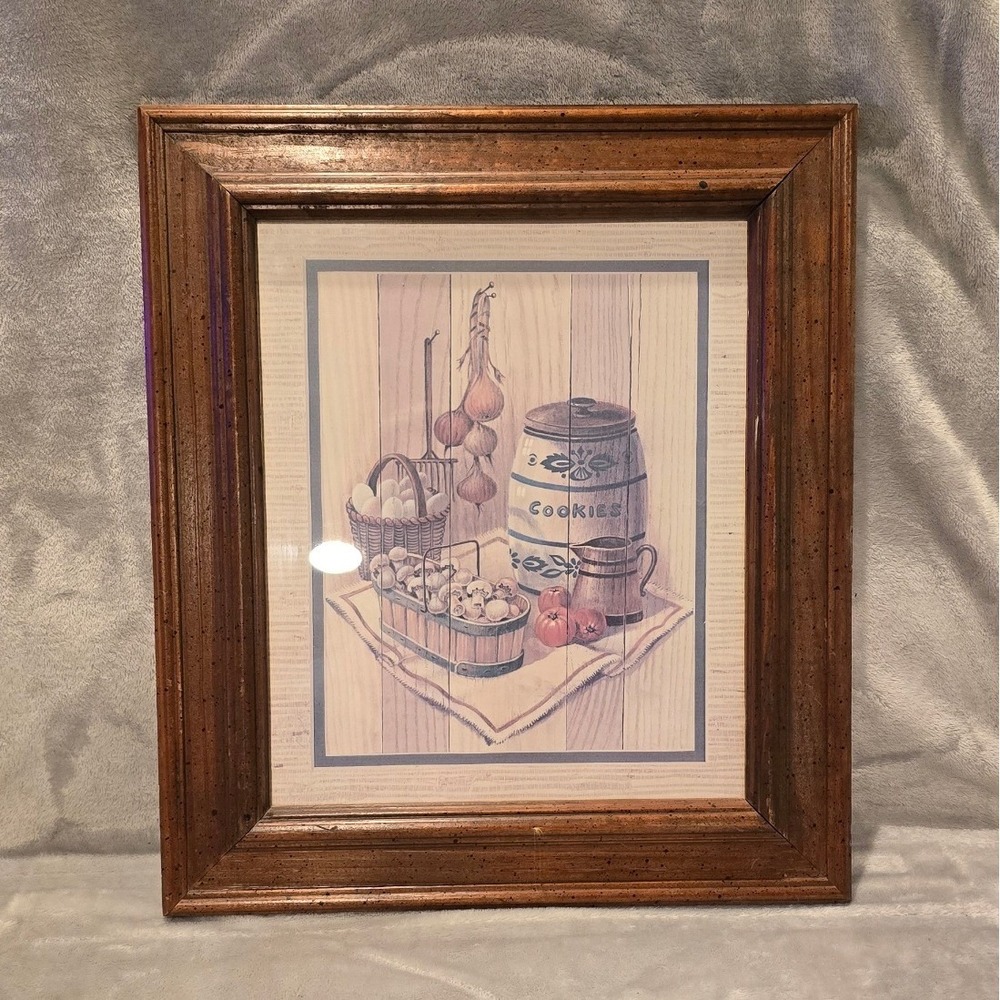 Vintage Country Kitchen Still Life Framed Art Print Rustic Farmhouse Decor